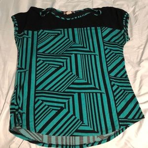Adult green and black blouse